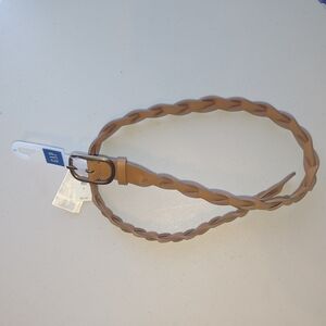 GAP S Women's Brown Braided Belt NWT